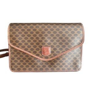 Vintage Céline Macadam Envelope Clutch Crossbody Made in Italy